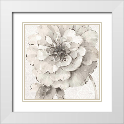 Indigold VII Gray White Modern Wood Framed Art Print with Double Matting by Audit, Lisa