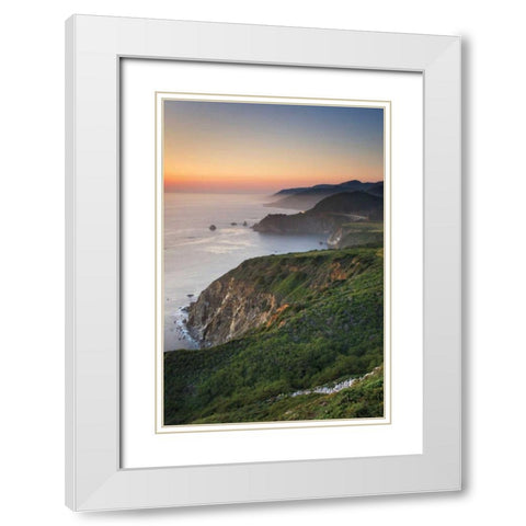 Big Sur II White Modern Wood Framed Art Print with Double Matting by Majchrowicz, Alan