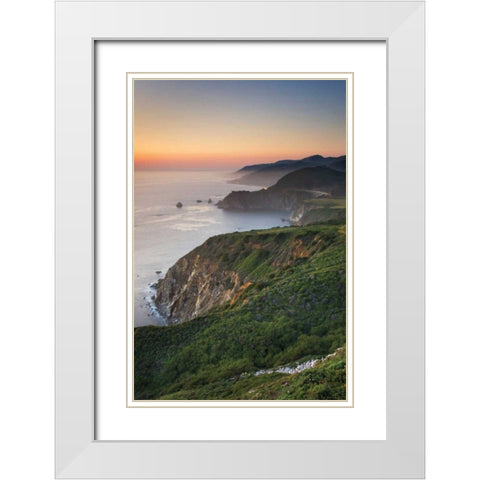 Big Sur II White Modern Wood Framed Art Print with Double Matting by Majchrowicz, Alan