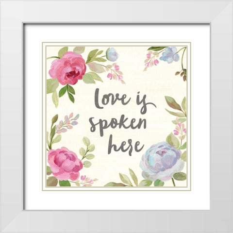 Petals and Blossoms II White Modern Wood Framed Art Print with Double Matting by Vassileva, Silvia