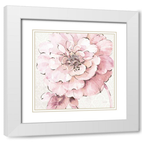 Indigold VII Pink White Modern Wood Framed Art Print with Double Matting by Audit, Lisa