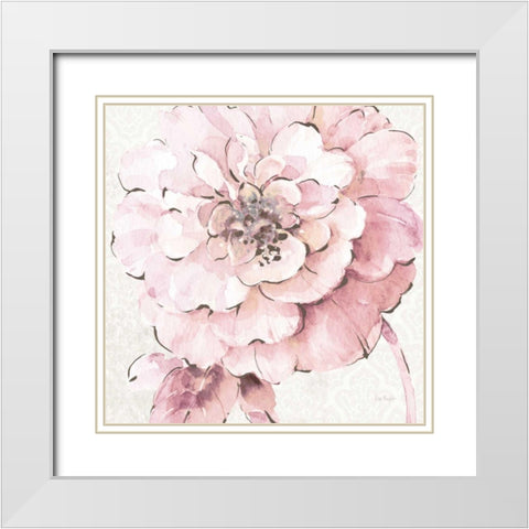 Indigold VII Pink White Modern Wood Framed Art Print with Double Matting by Audit, Lisa