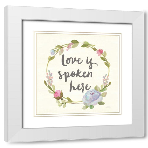 Petals and Blossoms IX White Modern Wood Framed Art Print with Double Matting by Vassileva, Silvia