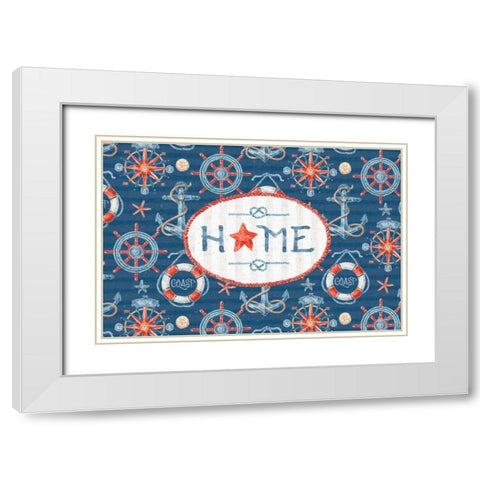 Nautical Life XIII White Modern Wood Framed Art Print with Double Matting by Audit, Lisa