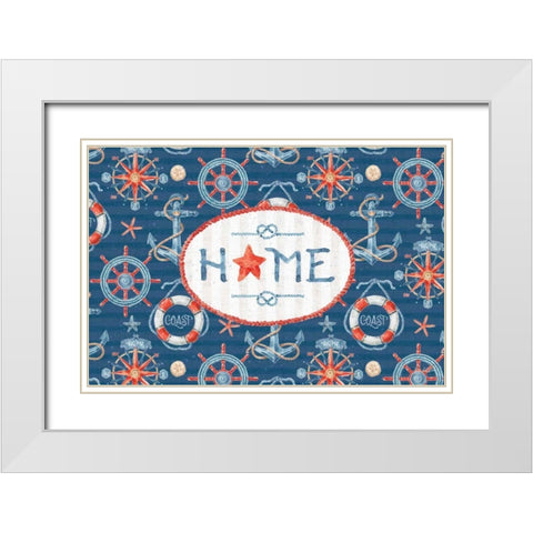 Nautical Life XIII White Modern Wood Framed Art Print with Double Matting by Audit, Lisa