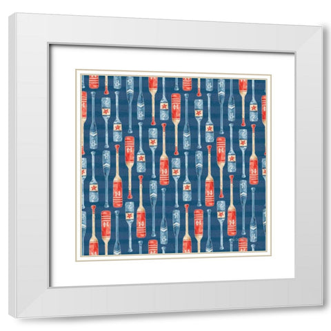 Nautical Life Step 06B White Modern Wood Framed Art Print with Double Matting by Audit, Lisa