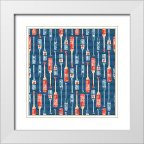 Nautical Life Step 06B White Modern Wood Framed Art Print with Double Matting by Audit, Lisa