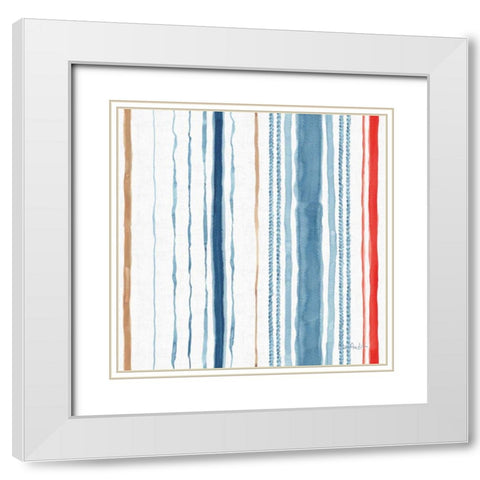 Nautical Life Step 10 White Modern Wood Framed Art Print with Double Matting by Audit, Lisa
