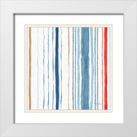 Nautical Life Step 10 White Modern Wood Framed Art Print with Double Matting by Audit, Lisa