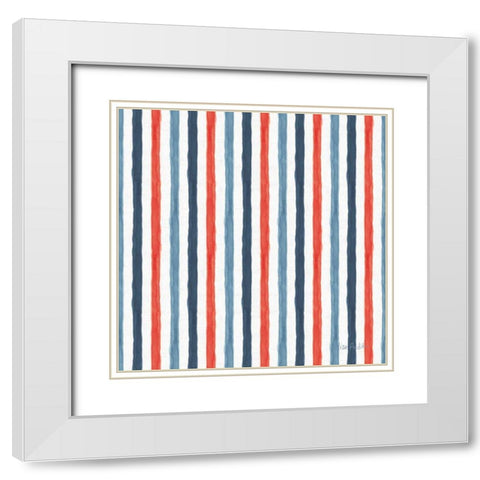 Nautical Life Step 12 White Modern Wood Framed Art Print with Double Matting by Audit, Lisa