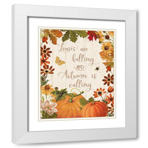 Fall Garden III v2 White Modern Wood Framed Art Print with Double Matting by Pertiet, Katie