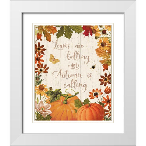 Fall Garden III v2 White Modern Wood Framed Art Print with Double Matting by Pertiet, Katie