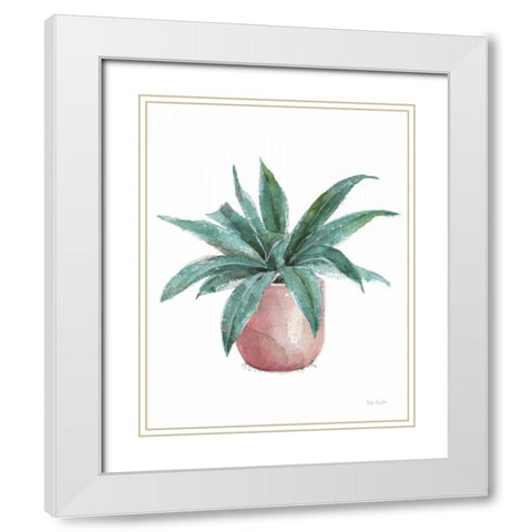 Mixed Greens Succulent I White Modern Wood Framed Art Print with Double Matting by Audit, Lisa