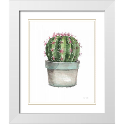 Mixed Greens Succulent II White Modern Wood Framed Art Print with Double Matting by Audit, Lisa