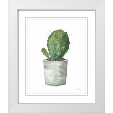 Mixed Greens Succulent VI White Modern Wood Framed Art Print with Double Matting by Audit, Lisa