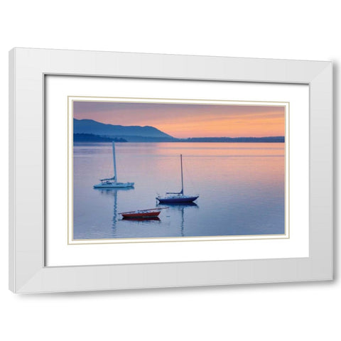 Bellingham Bay White Modern Wood Framed Art Print with Double Matting by Majchrowicz, Alan