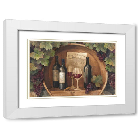 At the Winery - Wag White Modern Wood Framed Art Print with Double Matting by Hristova, Albena