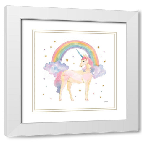 Magical Friends I White Modern Wood Framed Art Print with Double Matting by Jackson, Jenaya