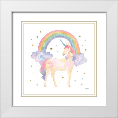Magical Friends I White Modern Wood Framed Art Print with Double Matting by Jackson, Jenaya