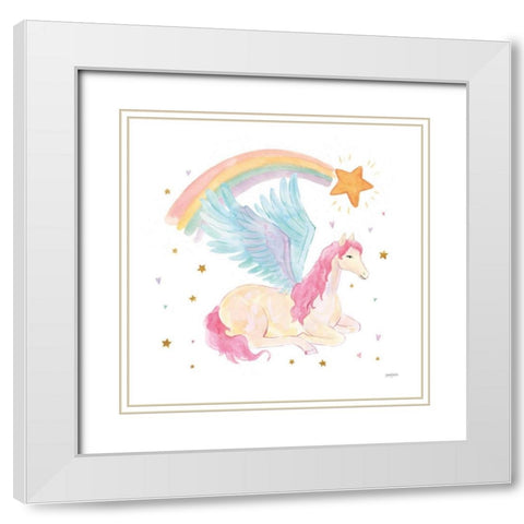 Magical Friends II White Modern Wood Framed Art Print with Double Matting by Jackson, Jenaya
