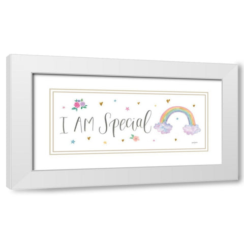 Magical Friends V White Modern Wood Framed Art Print with Double Matting by Jackson, Jenaya