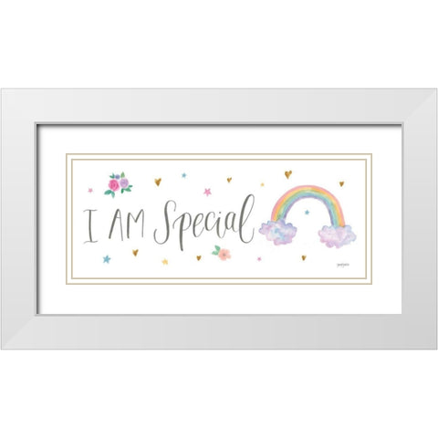 Magical Friends V White Modern Wood Framed Art Print with Double Matting by Jackson, Jenaya