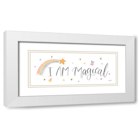 Magical Friends VI White Modern Wood Framed Art Print with Double Matting by Jackson, Jenaya