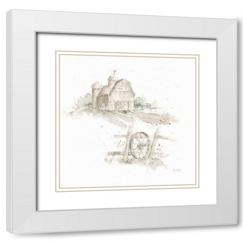 Farm Friends XV Neutral White Modern Wood Framed Art Print with Double Matting by Audit, Lisa