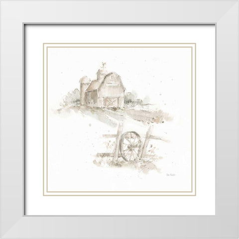 Farm Friends XV Neutral White Modern Wood Framed Art Print with Double Matting by Audit, Lisa