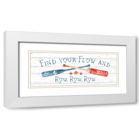 Nautical Life II Red Shiplap White Modern Wood Framed Art Print with Double Matting by Audit, Lisa
