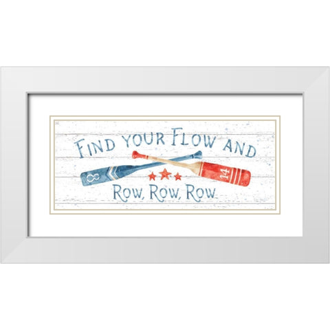 Nautical Life II Red Shiplap White Modern Wood Framed Art Print with Double Matting by Audit, Lisa