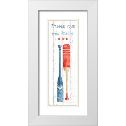 Nautical Life III Vertical White Modern Wood Framed Art Print with Double Matting by Audit, Lisa
