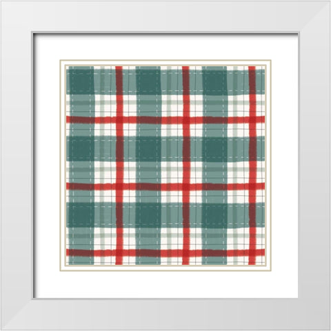 Christmas Village Pattern IV White Modern Wood Framed Art Print with Double Matting by Marshall, Laura