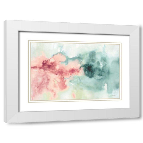 My Greenhouse Abstract I Pink White Modern Wood Framed Art Print with Double Matting by Audit, Lisa