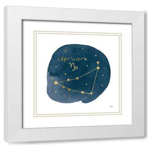 Horoscope Capricorn White Modern Wood Framed Art Print with Double Matting by Hershey, Moira