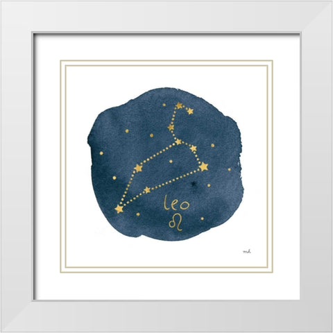 Horoscope Leo White Modern Wood Framed Art Print with Double Matting by Hershey, Moira