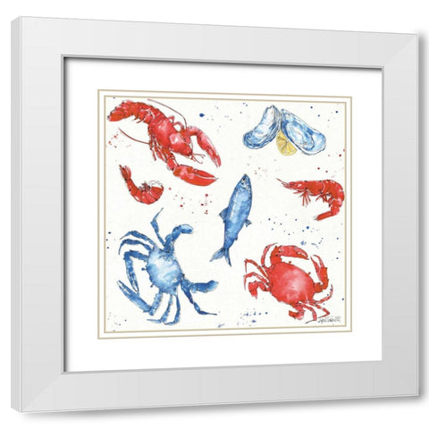 Seafood Shanty Step 08 White Modern Wood Framed Art Print with Double Matting by Tavoletti, Anne
