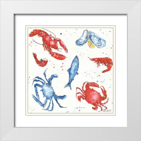 Seafood Shanty Step 08 White Modern Wood Framed Art Print with Double Matting by Tavoletti, Anne