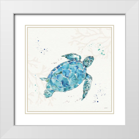 Deep Sea IV No Words White Modern Wood Framed Art Print with Double Matting by Tavoletti, Anne
