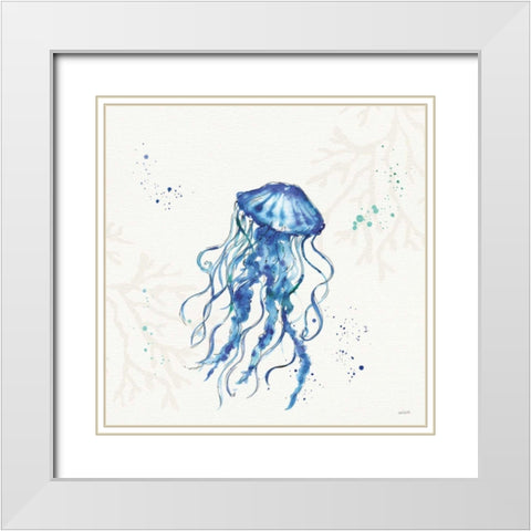 Deep Sea V No Words White Modern Wood Framed Art Print with Double Matting by Tavoletti, Anne