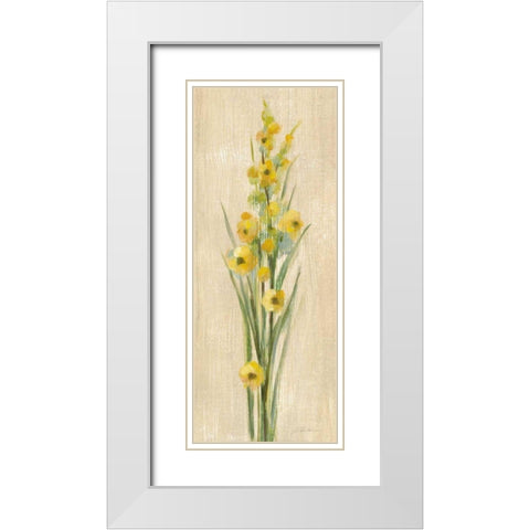 Farm Flower III White Modern Wood Framed Art Print with Double Matting by Vassileva, Silvia
