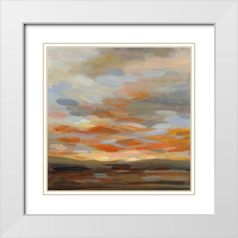 High Desert Sky II White Modern Wood Framed Art Print with Double Matting by Vassileva, Silvia