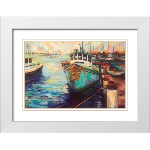 At Fords White Modern Wood Framed Art Print with Double Matting by Vertentes, Jeanette
