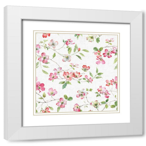 Dogwood Garden Step 01 White Modern Wood Framed Art Print with Double Matting by Audit, Lisa