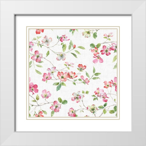 Dogwood Garden Step 01 White Modern Wood Framed Art Print with Double Matting by Audit, Lisa