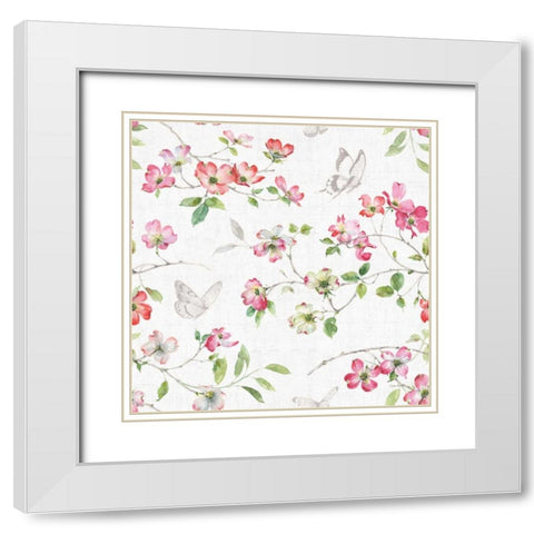 Dogwood Garden Step 02 White Modern Wood Framed Art Print with Double Matting by Audit, Lisa