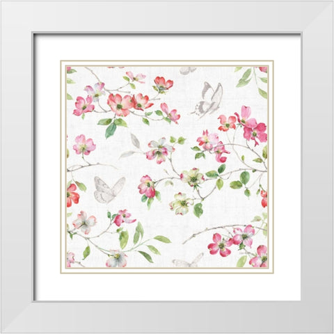 Dogwood Garden Step 02 White Modern Wood Framed Art Print with Double Matting by Audit, Lisa