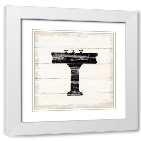 Shiplap Bath II White Modern Wood Framed Art Print with Double Matting by Schlabach, Sue