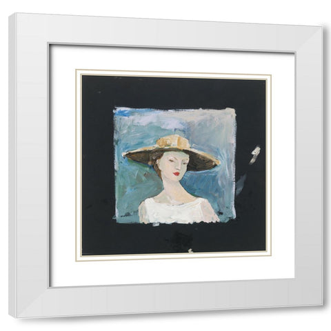 Missy White Modern Wood Framed Art Print with Double Matting by Tillmon, Avery