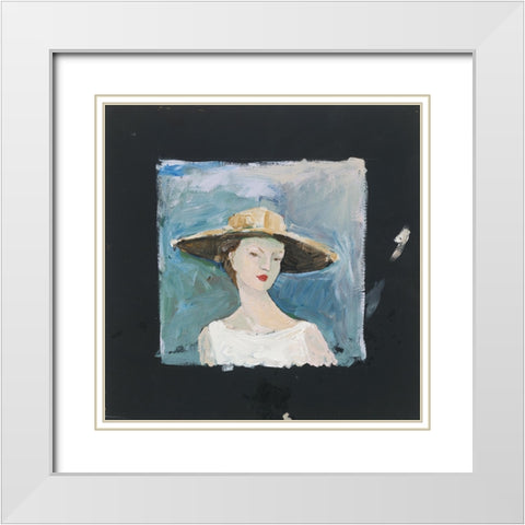 Missy White Modern Wood Framed Art Print with Double Matting by Tillmon, Avery